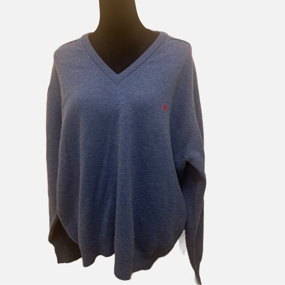 Burberry Men’s Pure Wool V-Neck Sweater Pullover Made Scotland Preppy Academia - Picture 1 of 9